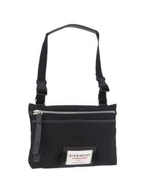 GIVENCHY Shoulder Bag Nylon Black Silver